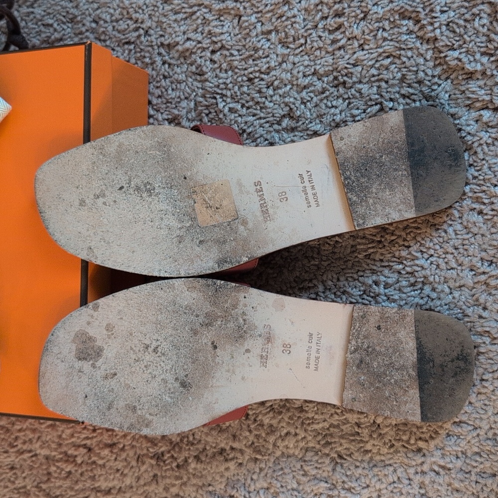 Hermes Oran Orange Brulee Size 38 - Picture 5 of 14